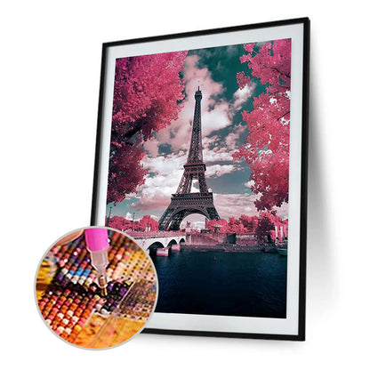 Tower Landscape - Full Round Drill Diamond Painting 30*40CM