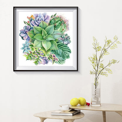 Succulent - Full Round Drill Diamond Painting 30*30CM