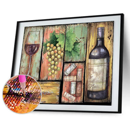 Wine Glass - Full Round Drill Diamond Painting 40*30CM