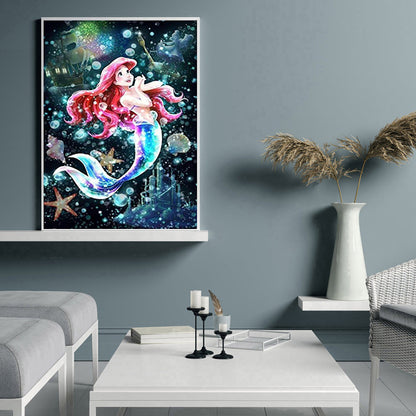 Mermaid - Full Round Drill Diamond Painting 30*40CM