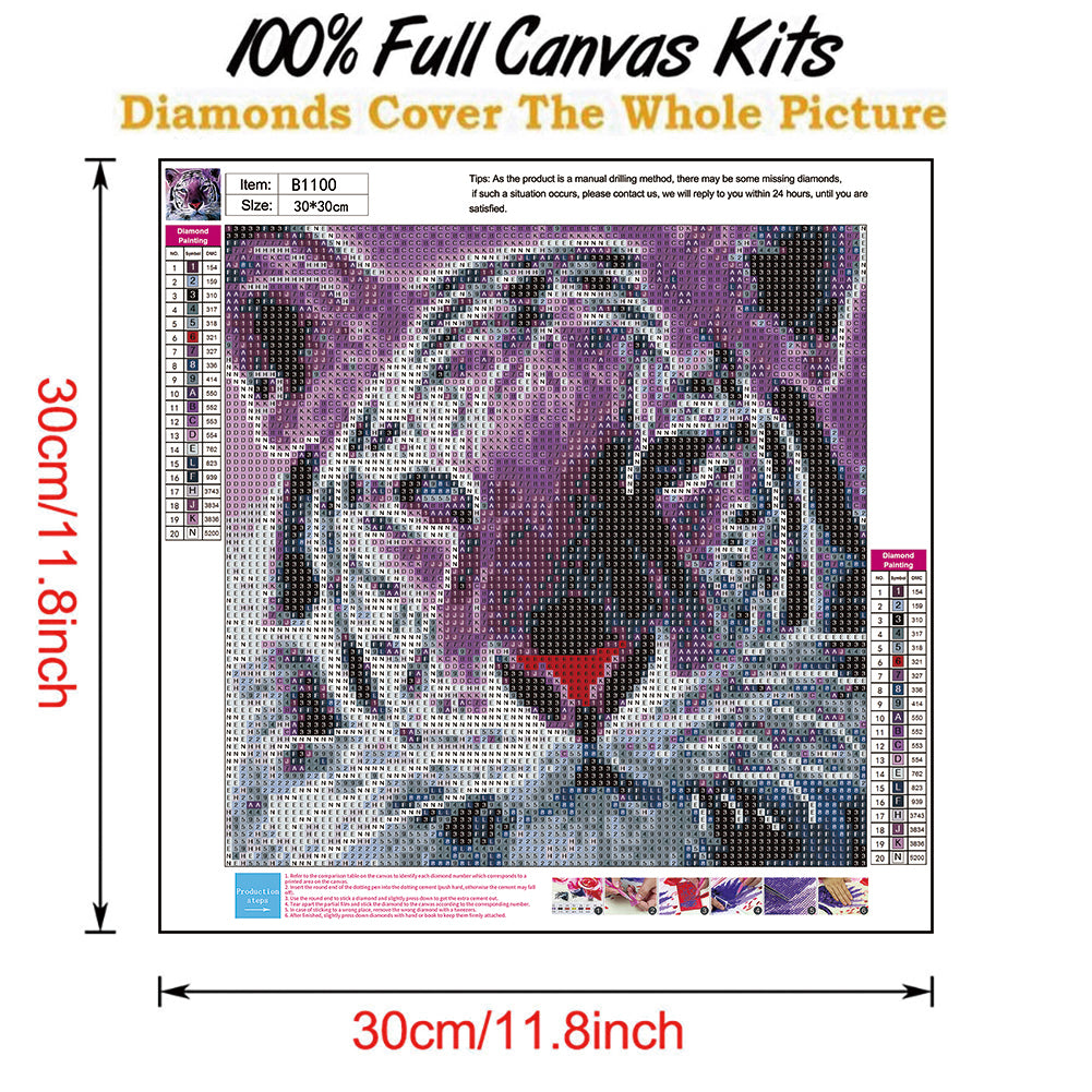 Novelty Tiger - Full Round Drill Diamond Painting 30*30CM