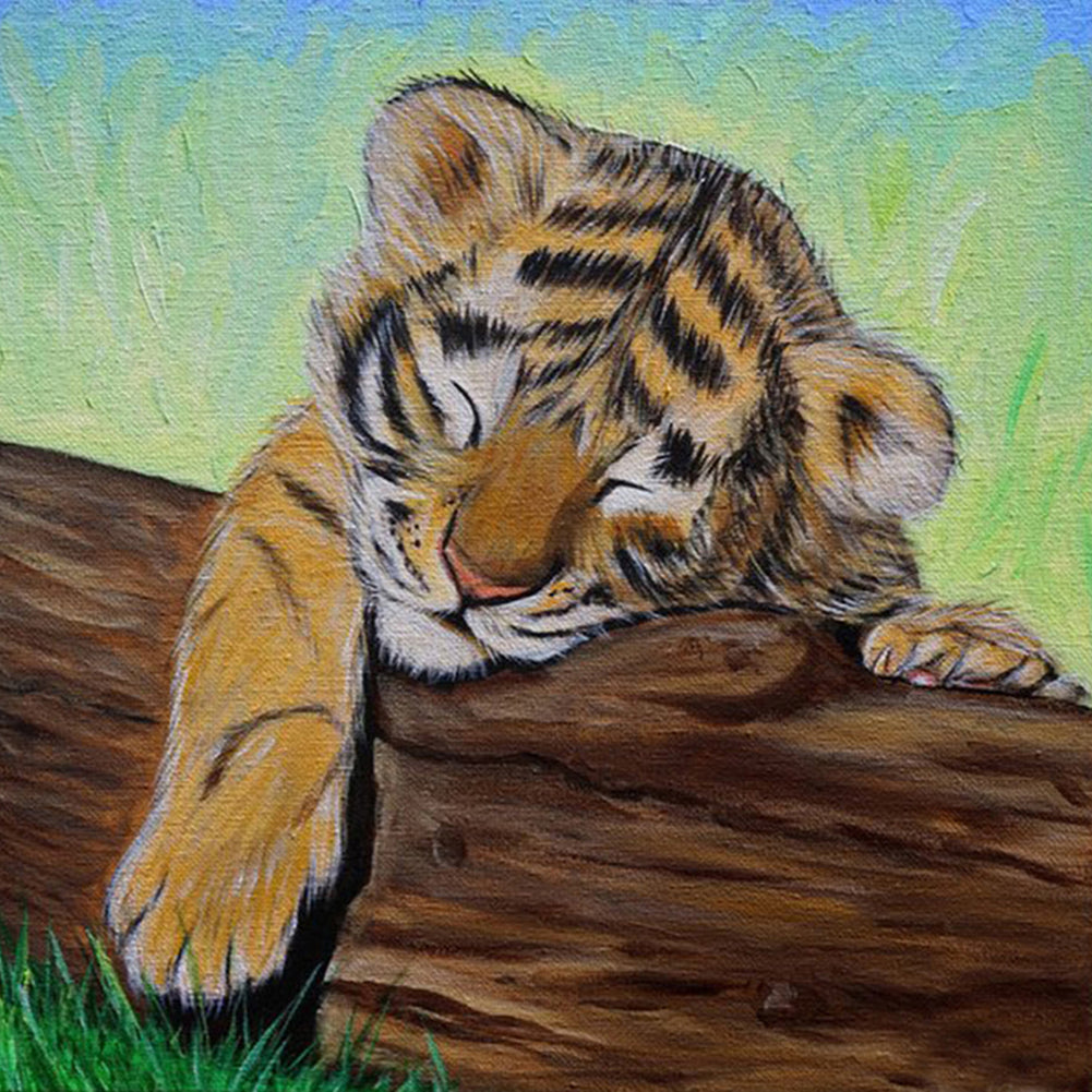 Novelty Tiger - Full Round Drill Diamond Painting 30*30CM