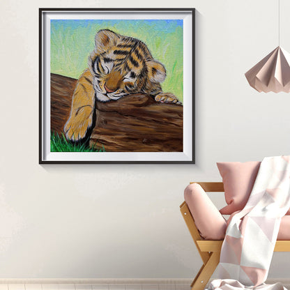 Novelty Tiger - Full Round Drill Diamond Painting 30*30CM