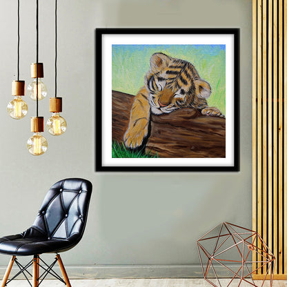 Novelty Tiger - Full Round Drill Diamond Painting 30*30CM