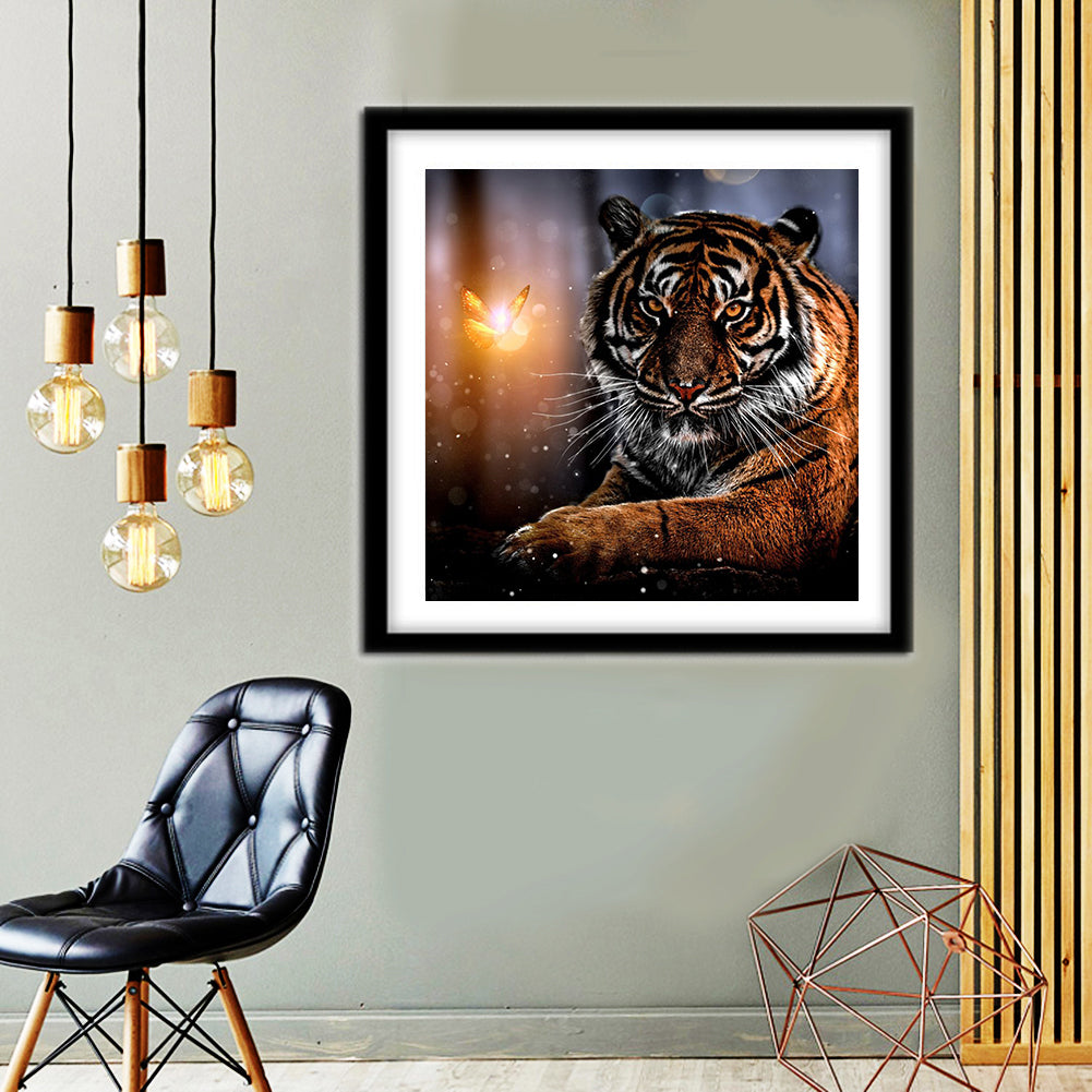 Novelty Tiger - Full Round Drill Diamond Painting 30*30CM