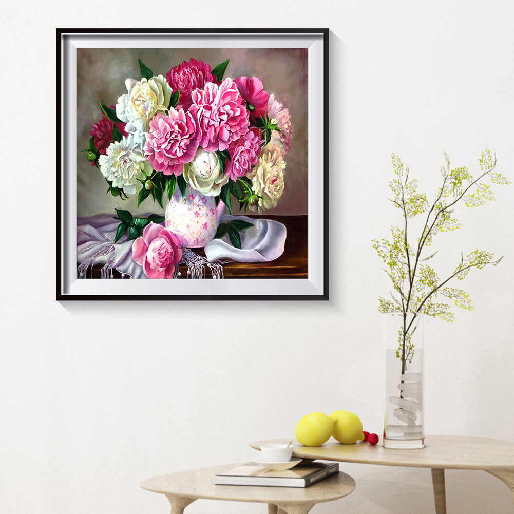 Warm Flowers - Full Round Drill Diamond Painting 30*30CM