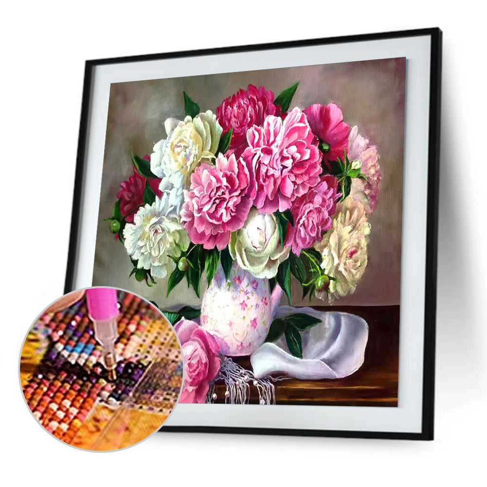 Warm Flowers - Full Round Drill Diamond Painting 30*30CM