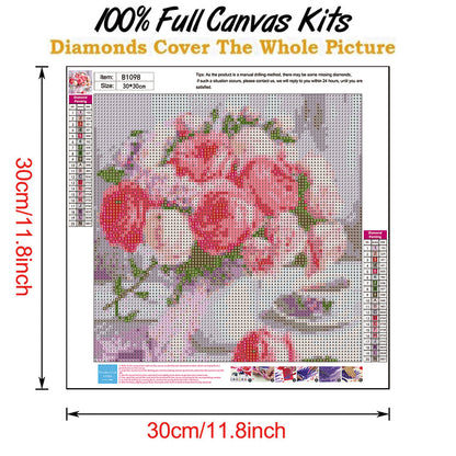 Warm Flowers - Full Round Drill Diamond Painting 30*30CM