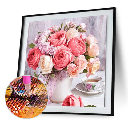 Warm Flowers - Full Round Drill Diamond Painting 30*30CM