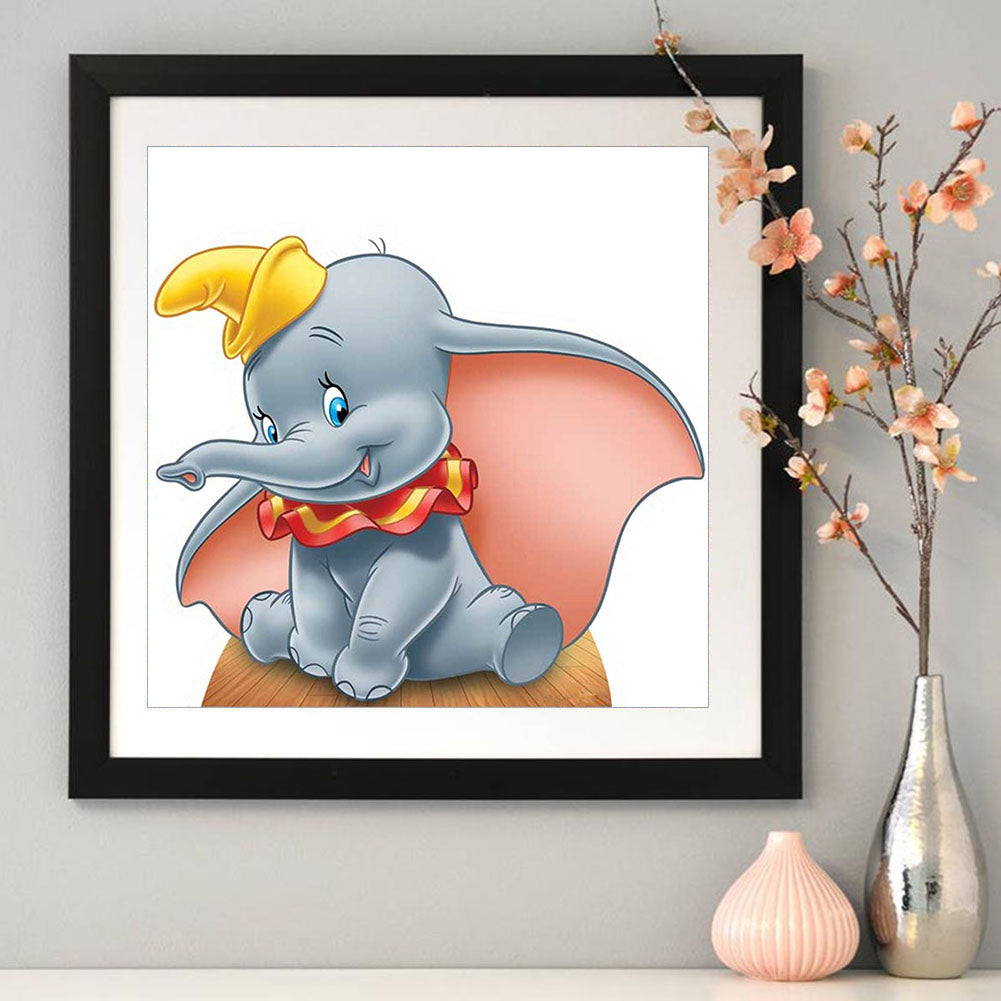 Cartoon Elephant - Full Round Drill Diamond Painting 30*30CM