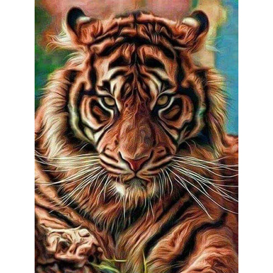 Tiger Animal - Full Round Drill Diamond Painting 30*40CM