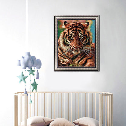 Tiger Animal - Full Round Drill Diamond Painting 30*40CM