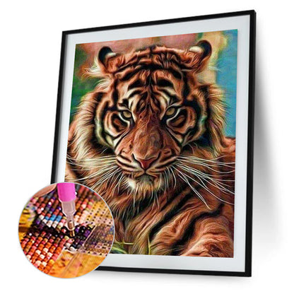 Tiger Animal - Full Round Drill Diamond Painting 30*40CM