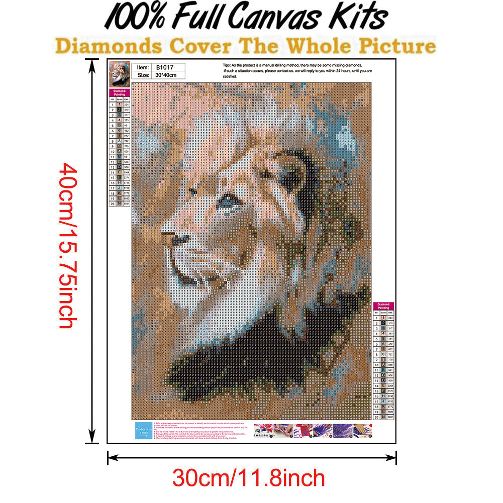 Tiger Animal - Full Round Drill Diamond Painting 30*40CM