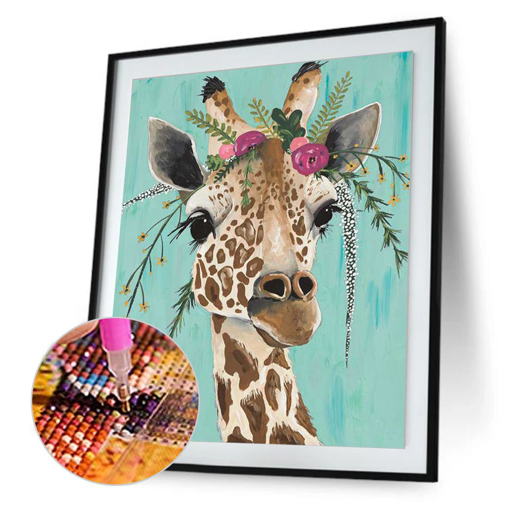 Giraffe Animal - Full Round Drill Diamond Painting 30*40CM