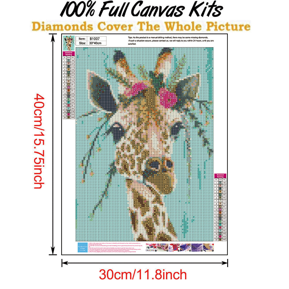 Giraffe Animal - Full Round Drill Diamond Painting 30*40CM