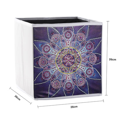 DIY Diamond Painting Flower Pattern Storage Box Organizer Folding Container