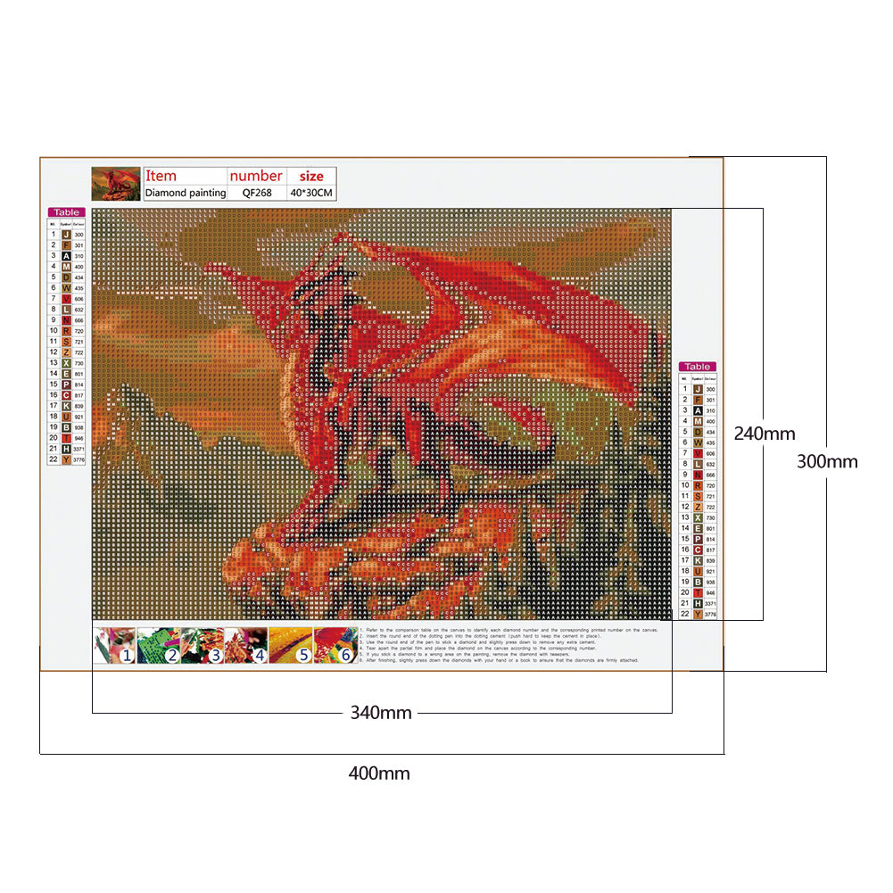 Noble Dragon - Full Round Drill Diamond Painting 40*30CM