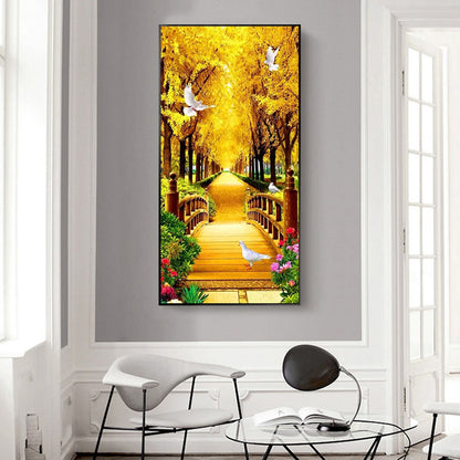 Autumn Path - Full Round Drill Diamond Painting 85*45CM