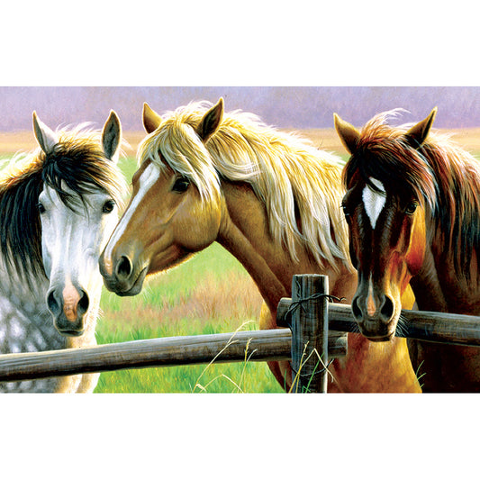 Grassland Horses - Full Round Drill Diamond Painting 40*30CM