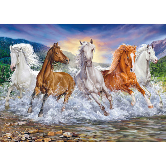 Grassland Horses - Full Round Drill Diamond Painting 40*30CM