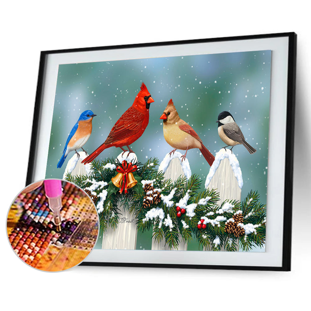 Bird - Full Round Drill Diamond Painting 40*30CM