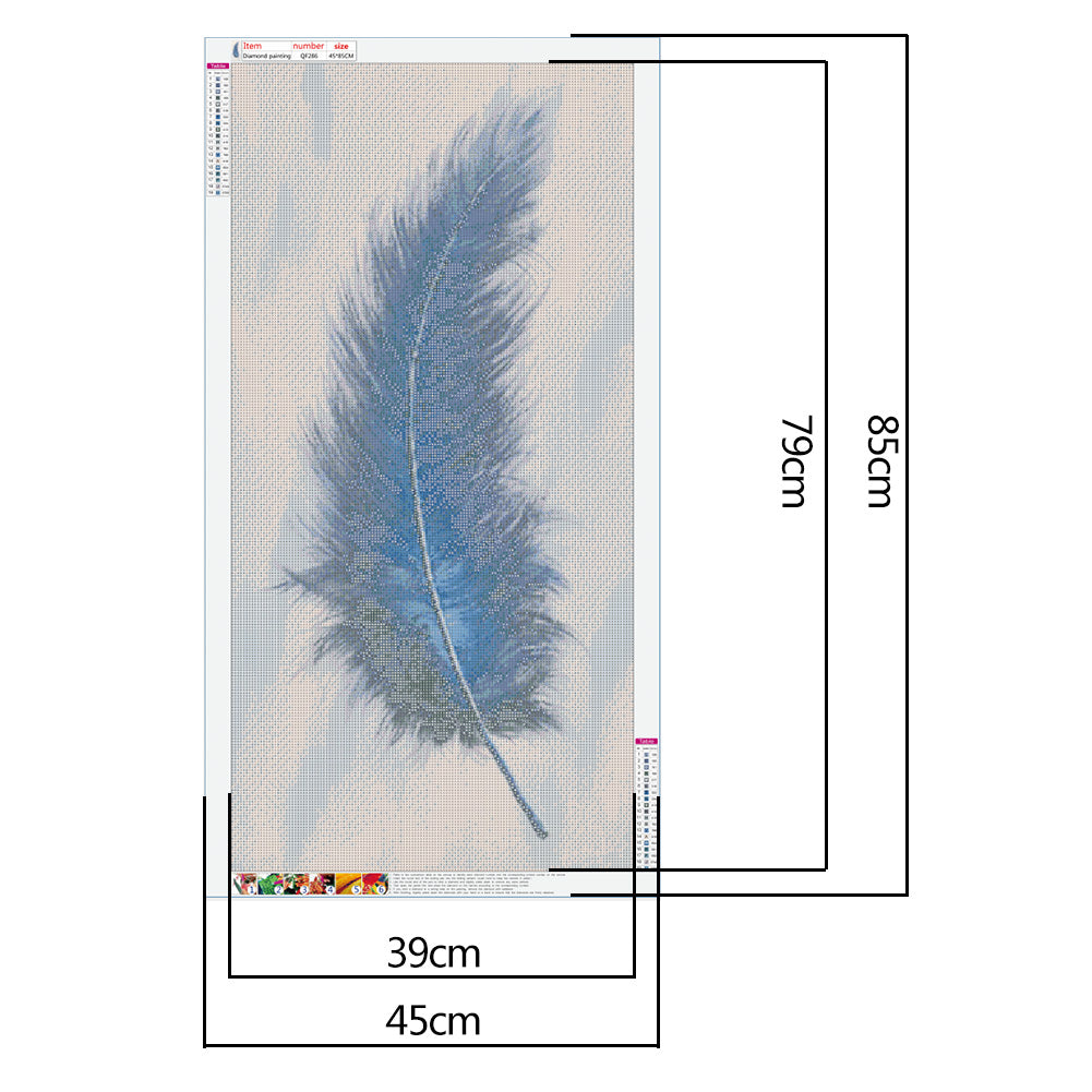 Feather - Full Round Drill Diamond Painting 45*85CM