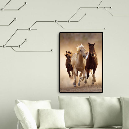 Three Horses - Full Round Drill Diamond Painting 30*40CM