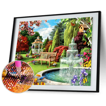 Courtyard - Full Round Drill Diamond Painting 40*30CM