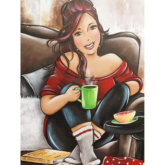 Fat Girl - Full Round Drill Diamond Painting 30*40CM