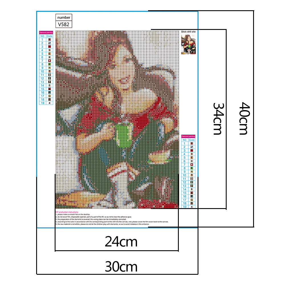 Fat Girl - Full Round Drill Diamond Painting 30*40CM