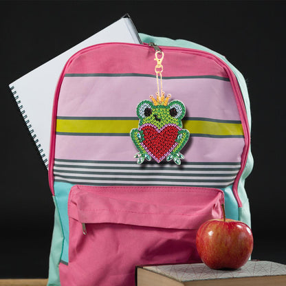 4pcs Small Animals Cross Stitch Key Chain Special Shaped Diamond Painting