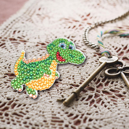 4pcs Small Animals Cross Stitch Key Chain Special Shaped Diamond Painting