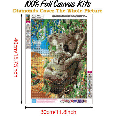 Koala - Full Round Drill Diamond Painting 30*40CM