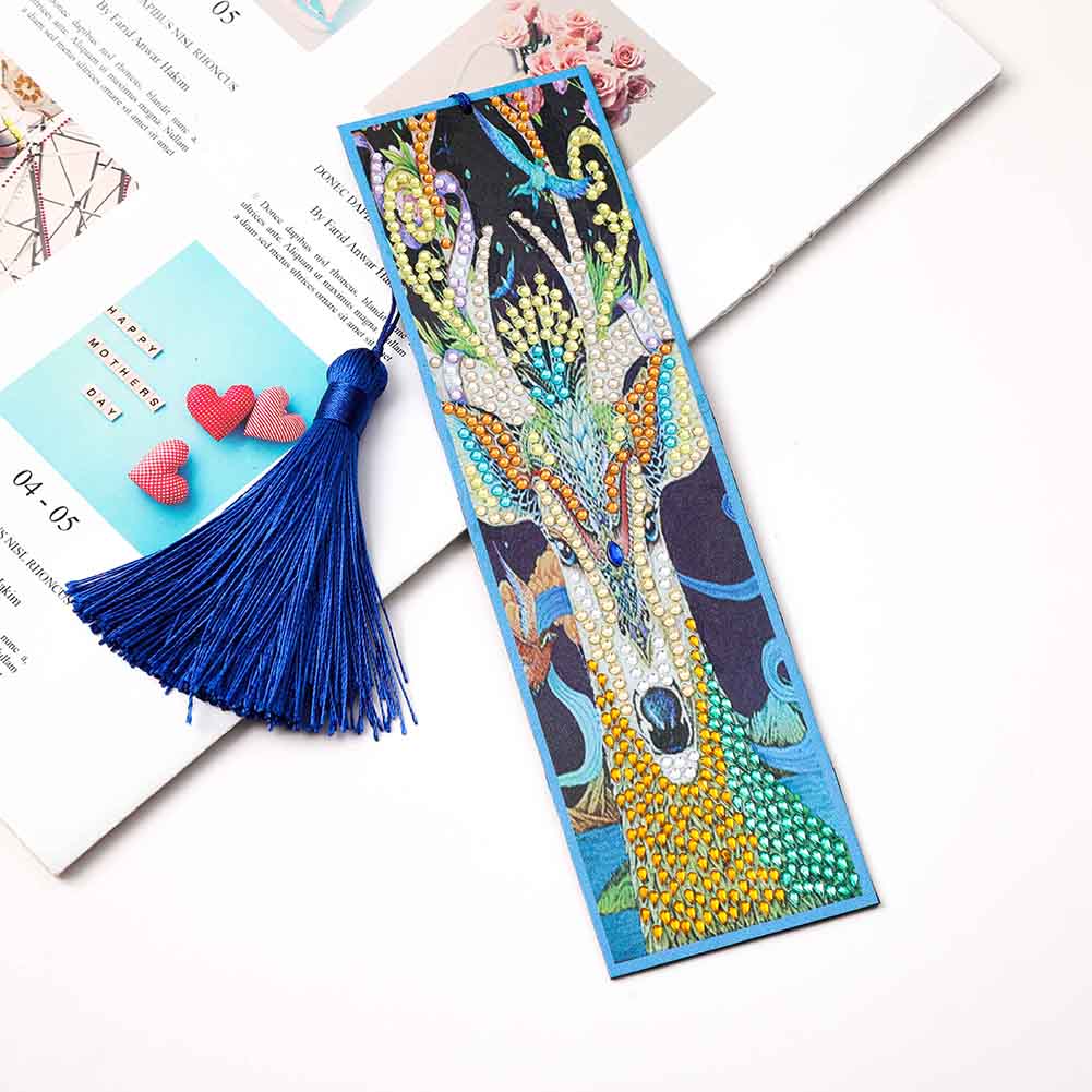 Special Shaped Diamond Painting Goat Embroidery Kit Bookmark DIY Crafts