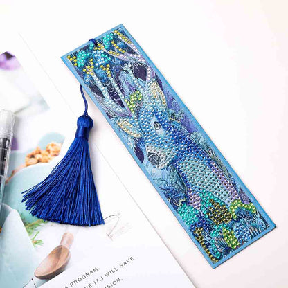 Diamond Painting Deer Cross Stitch Bookmark Page Holder Leather Page-marker