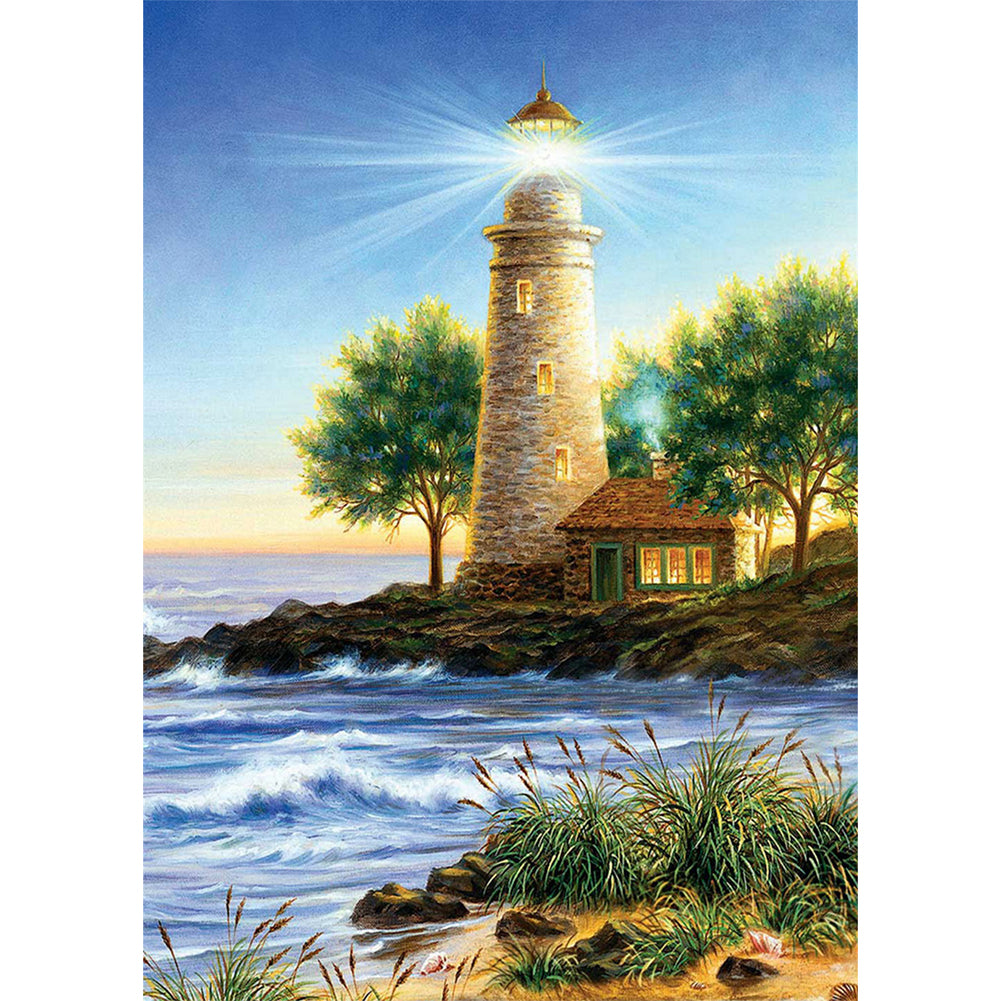 Lighthouse - Full Round Drill Diamond Painting 30*40CM