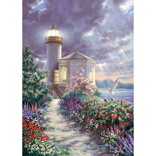 Lighthouse - Full Round Drill Diamond Painting 30*40CM