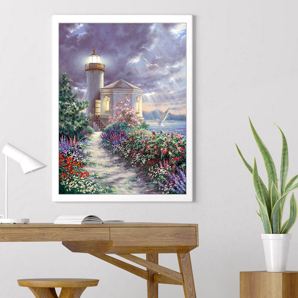 Lighthouse - Full Round Drill Diamond Painting 30*40CM