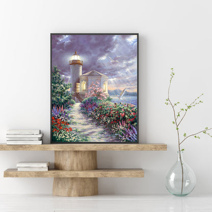 Lighthouse - Full Round Drill Diamond Painting 30*40CM