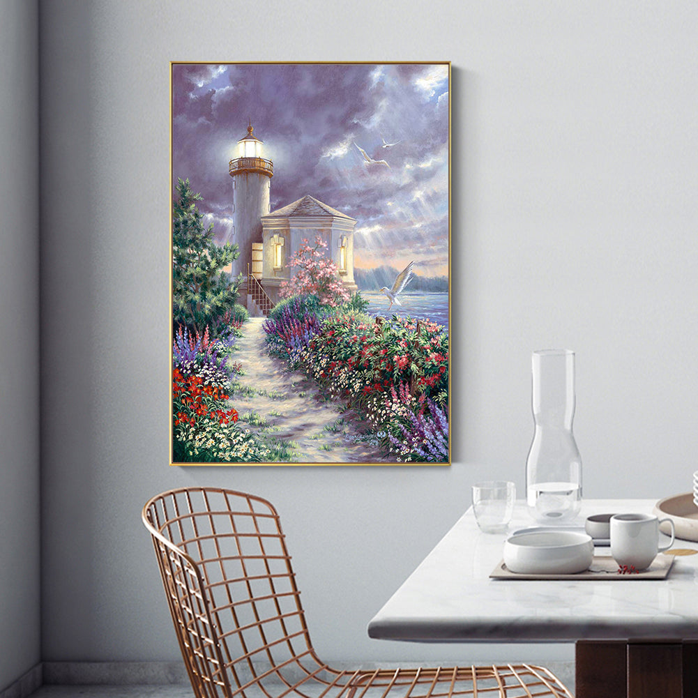 Lighthouse - Full Round Drill Diamond Painting 30*40CM