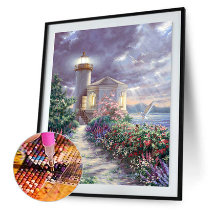 Lighthouse - Full Round Drill Diamond Painting 30*40CM