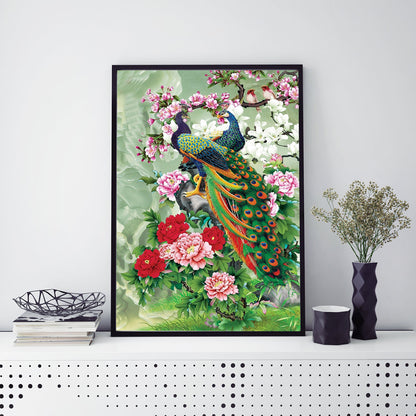 Lordly Peafowl - Full Round Drill Diamond Painting 30*40CM