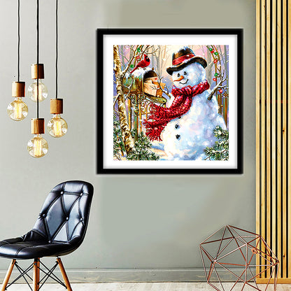 Christmas Snowman - Full Round Drill Diamond Painting 30*30CM