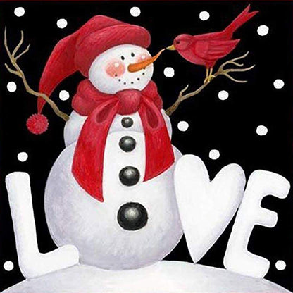 Christmas Snowman - Full Round Drill Diamond Painting 30*30CM