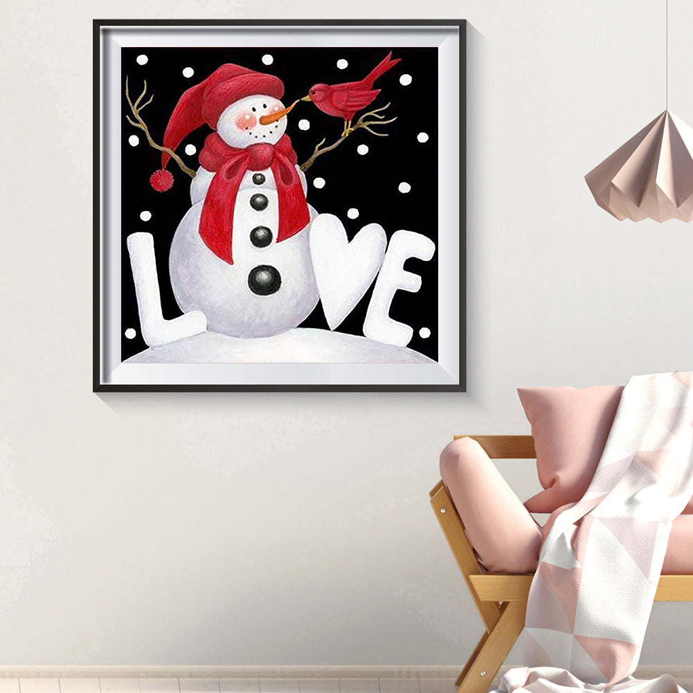 Christmas Snowman - Full Round Drill Diamond Painting 30*30CM