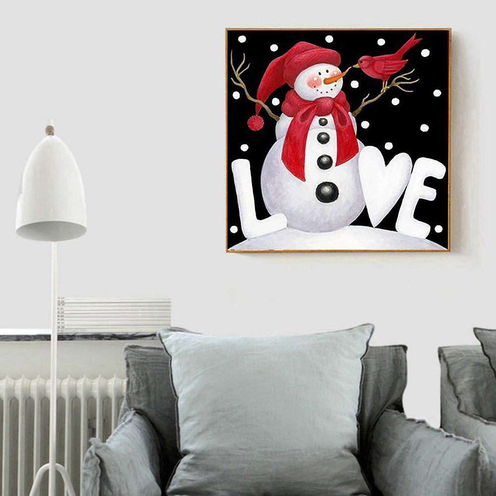 Christmas Snowman - Full Round Drill Diamond Painting 30*30CM