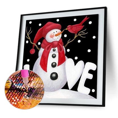 Christmas Snowman - Full Round Drill Diamond Painting 30*30CM