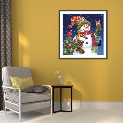 Christmas Snowman - Full Round Drill Diamond Painting 30*30CM