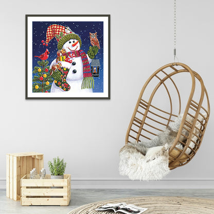 Christmas Snowman - Full Round Drill Diamond Painting 30*30CM